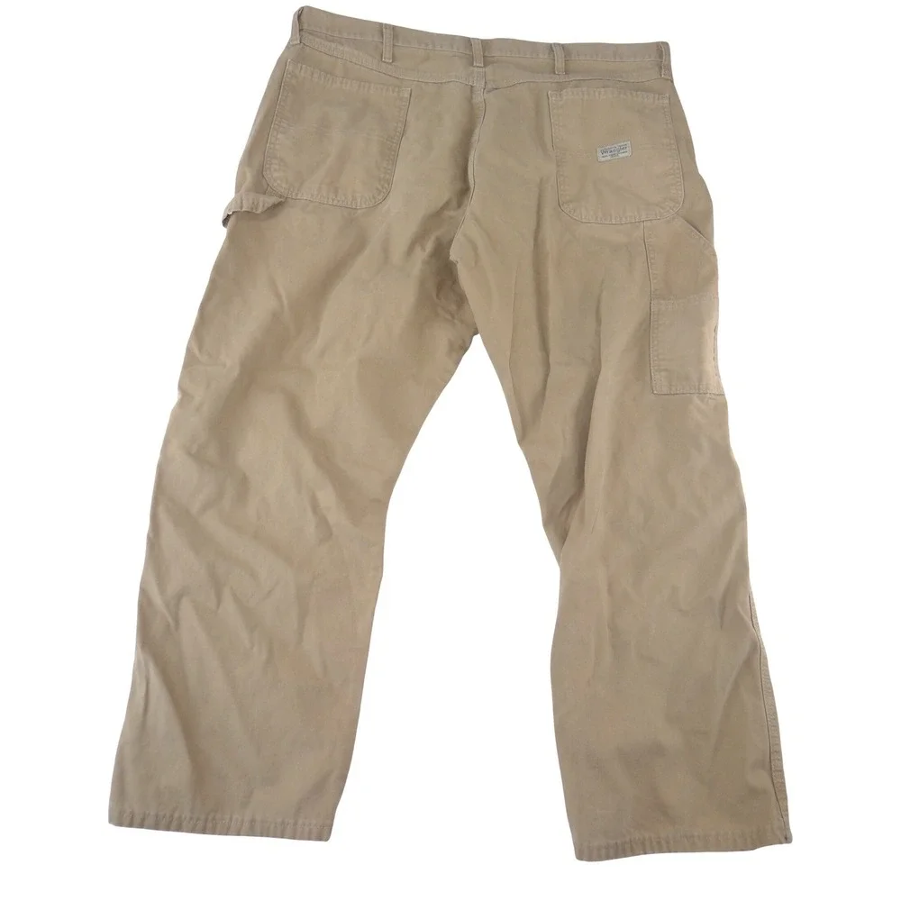 Wrangler Mens‎ Carpenter Pants 40x29 Tan Duck Canvas Workwear Utility